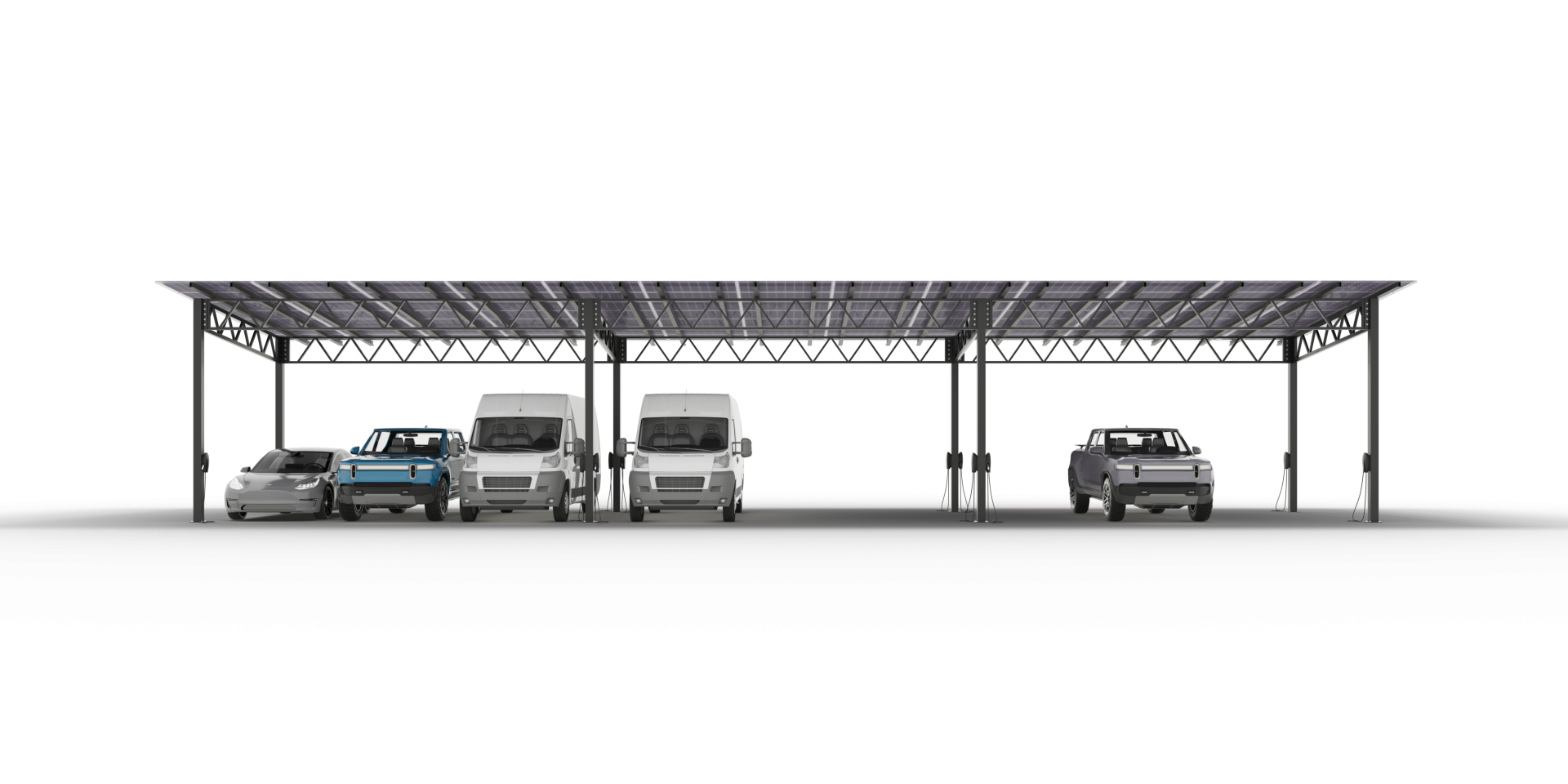 post-truss commercial carport rendering